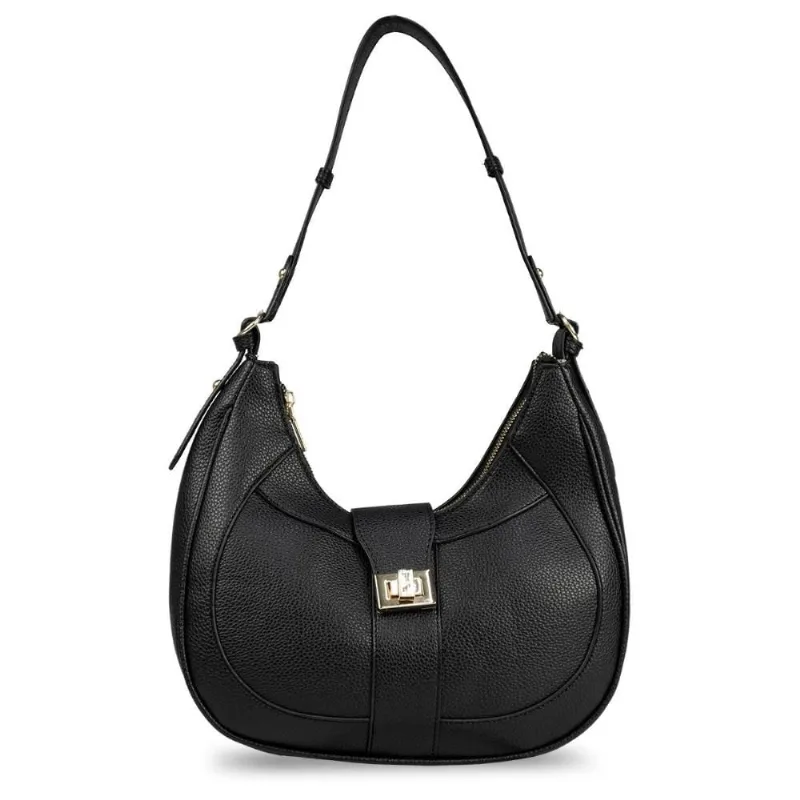 Bolsa Ombro Feminina Canoa Floater Le Postiche PRETO
