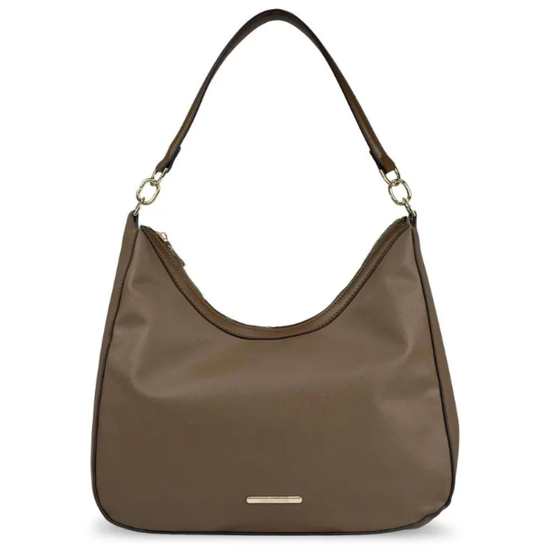 Bolsa Ombro Saffiano Elegance Le Postiche CARAMELO