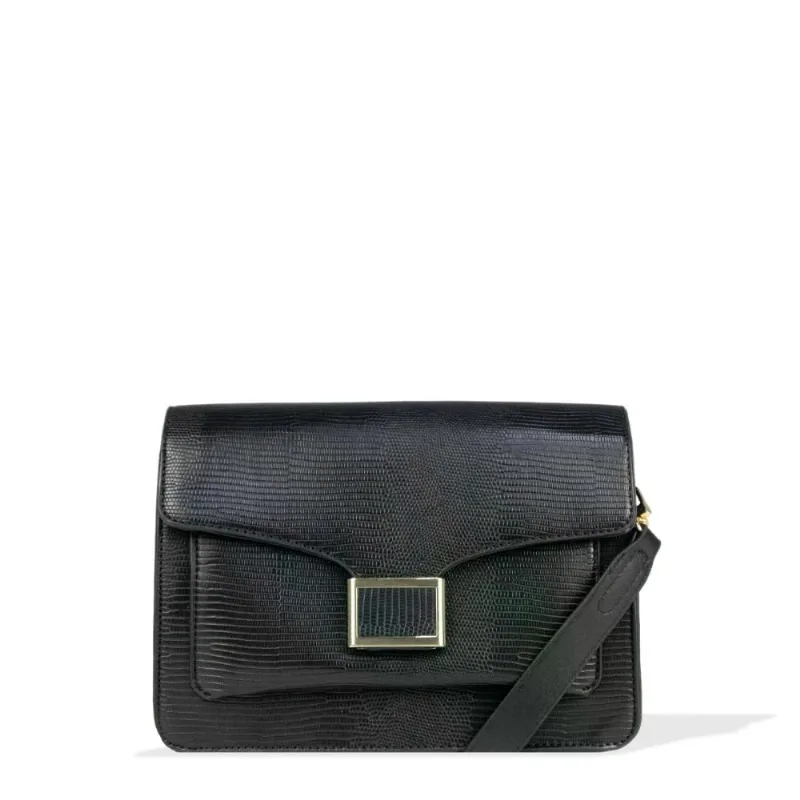 Bolsa Ombro Feminina Lezard Le Postiche PRETO