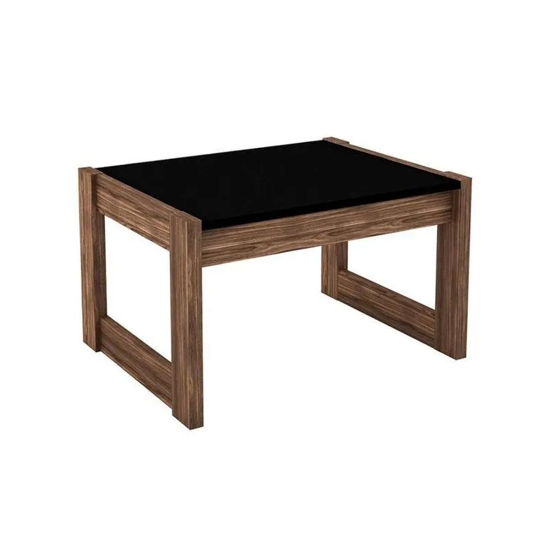 Mesa Centro Sala Az1022 Preto/nogal - Tecno Mobili
