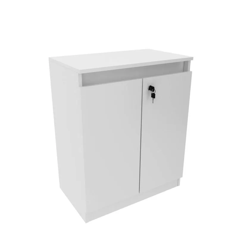 Balcão para Escritório com 2 Portas e Chave ME4149 Branco Tecnomobili