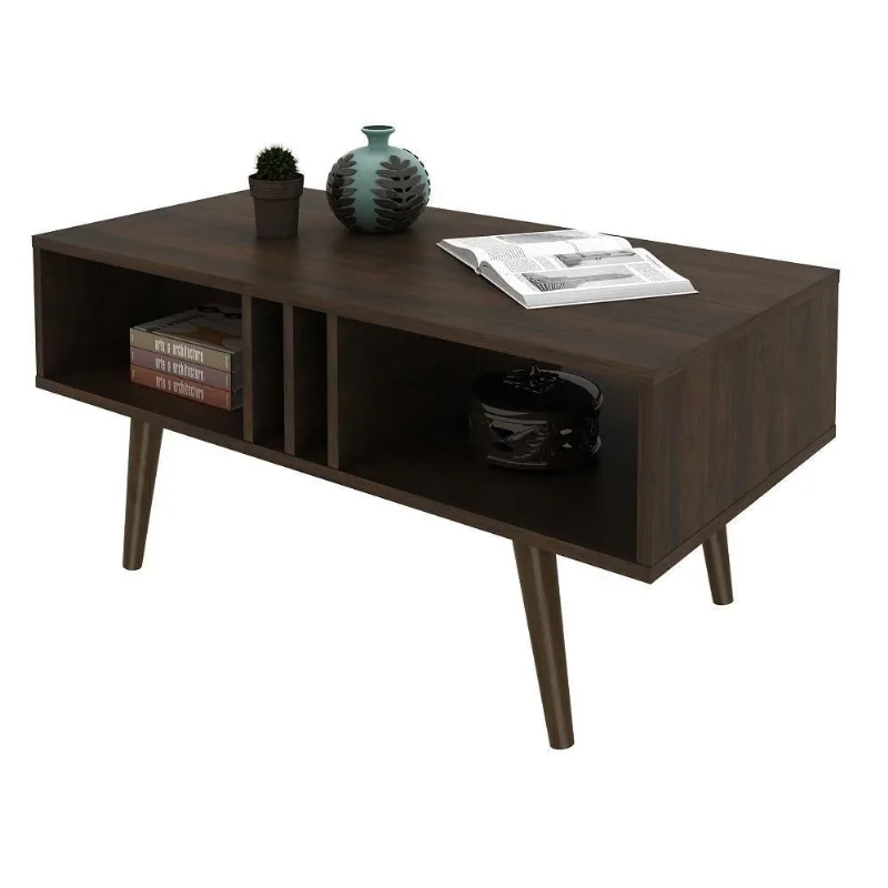Mesa De Centro Com Divisórias Mc2226 Rústico Ammo Mobili