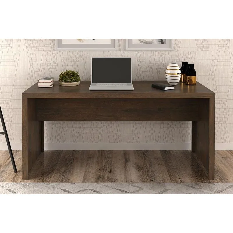 Mesa de Escritório Secretária ME4109 Rústico - Tecno Mobili