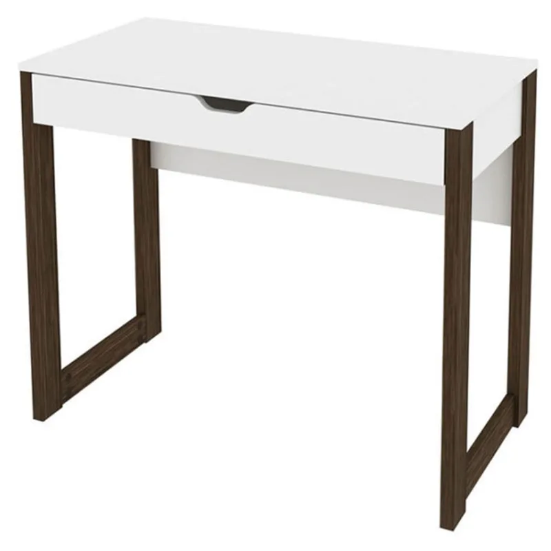 Escritorio Ámsterdam 74.5x90x45.3 cm blanco/Nogal Muebles 2020