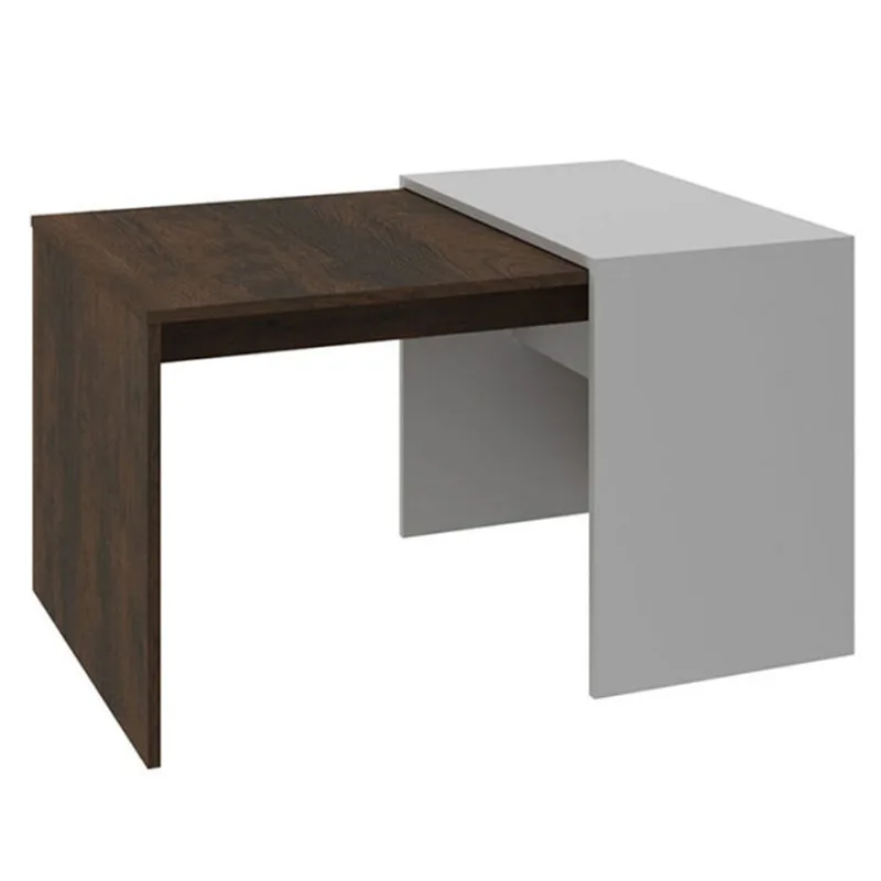 Mesa de centro 52.5x63.4x90 cm rustica/blanco Muebles 2020
