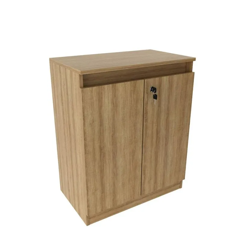Balcão para Escritório com 2 Portas e Chave ME4149 Amêndoa Tecnomobili