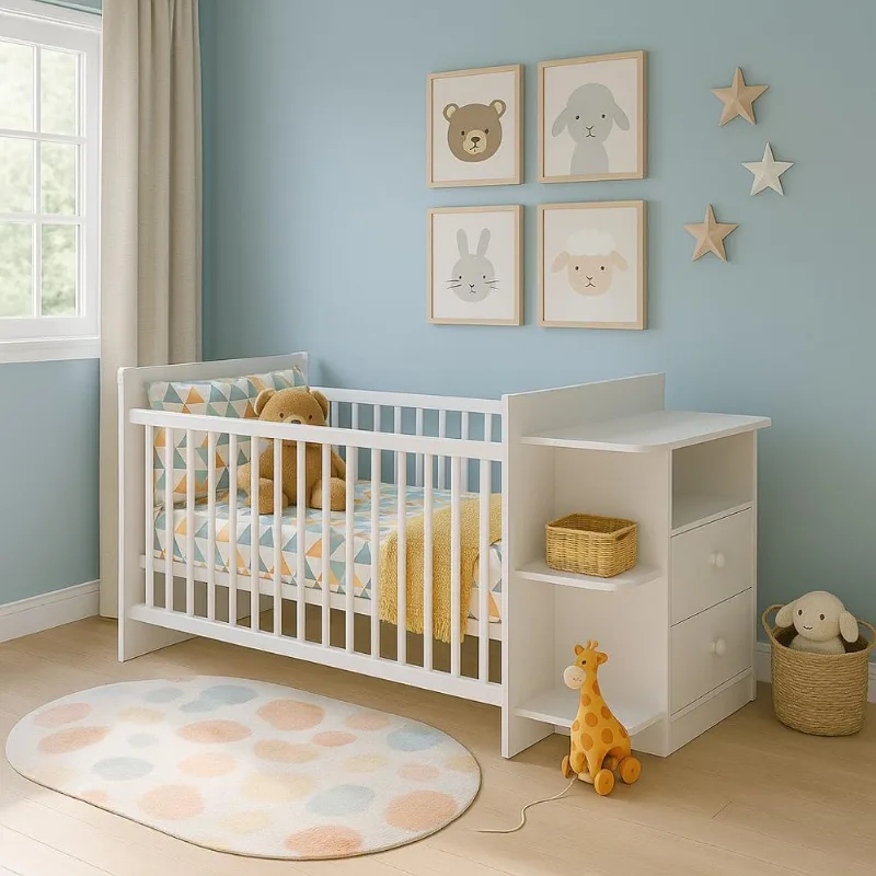 Cuna + Cómoda 2020 Home Luna Blanco