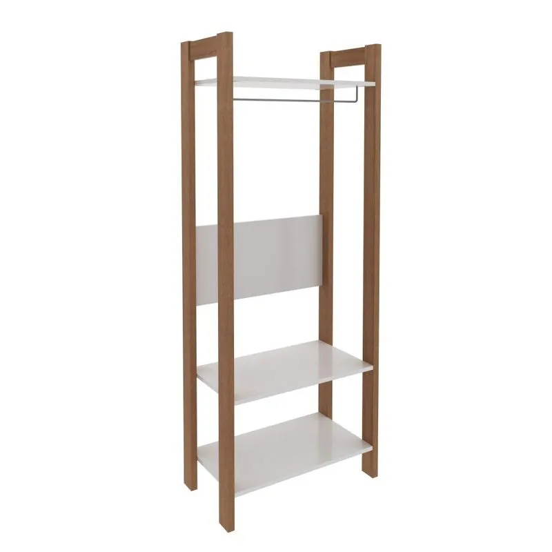 Armário Closet com 3 Prateleiras AZ1029 Amêndoa/Branco Tecnomobili