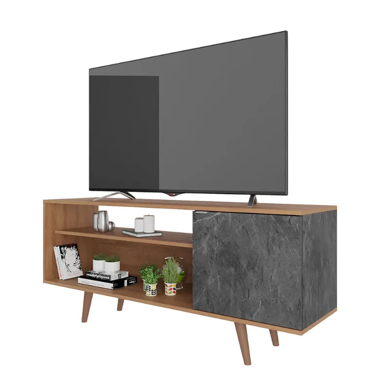Mesa de TV 60" 2020 Home Estambul - Almendra/Mármol