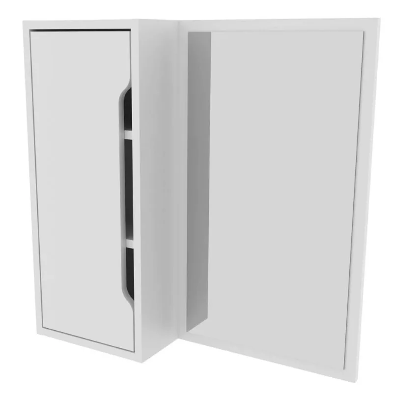 Armário Espelheira BN3648 Branca 60x60cm para Banheiro com Porta Tecnomobili