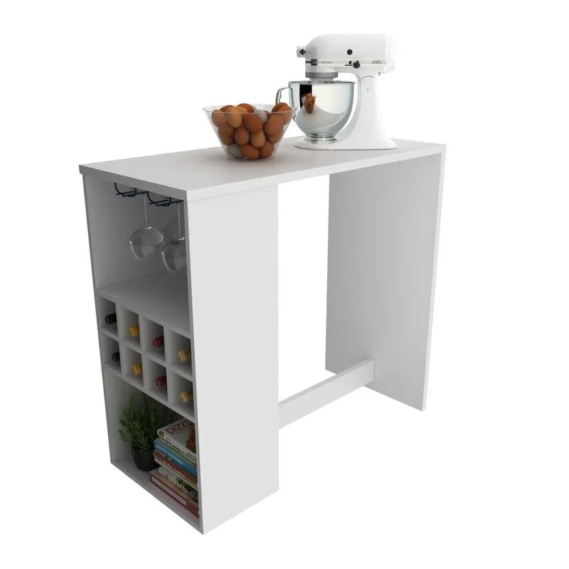 Bancada Gourmet Para Cozinha Com Adega Tecnomobili Branca - Ad5003