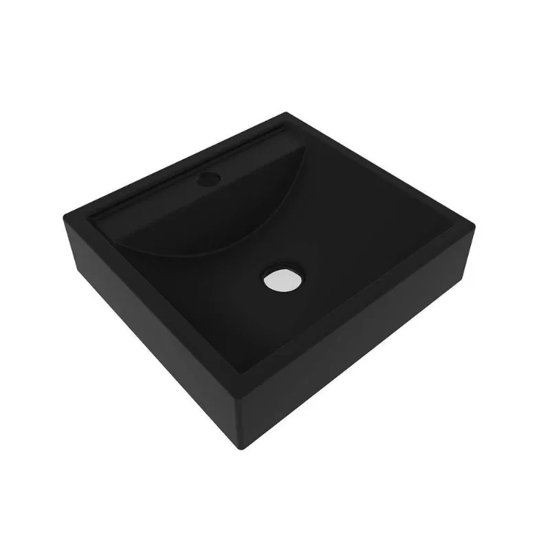 Cuba P/ Pia De Banheiro De Sobrepor Bn3657 40x38cm Preto - Tecno Mobili