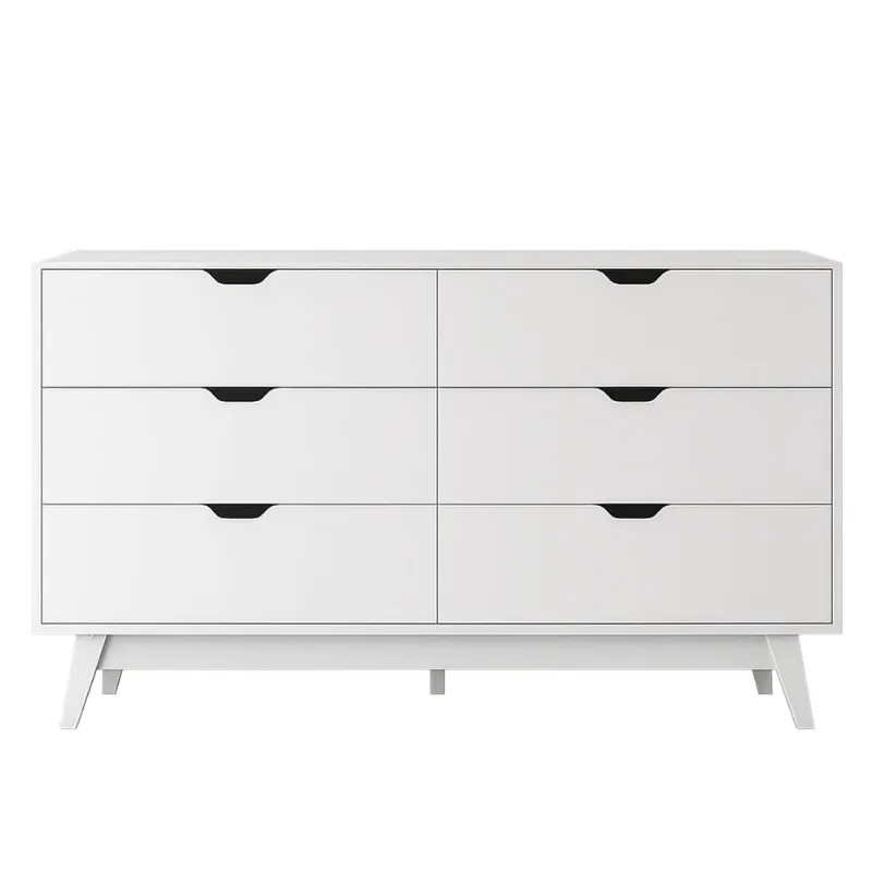 Cómoda 6 cajones 77x136x38.8cm Dakar blanco Muebles 2020 1529878