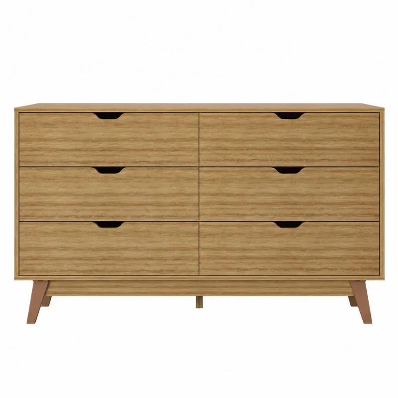 Cómoda 6 cajones 77x136x38.8cm Dakar almendra Muebles 2020 1480255