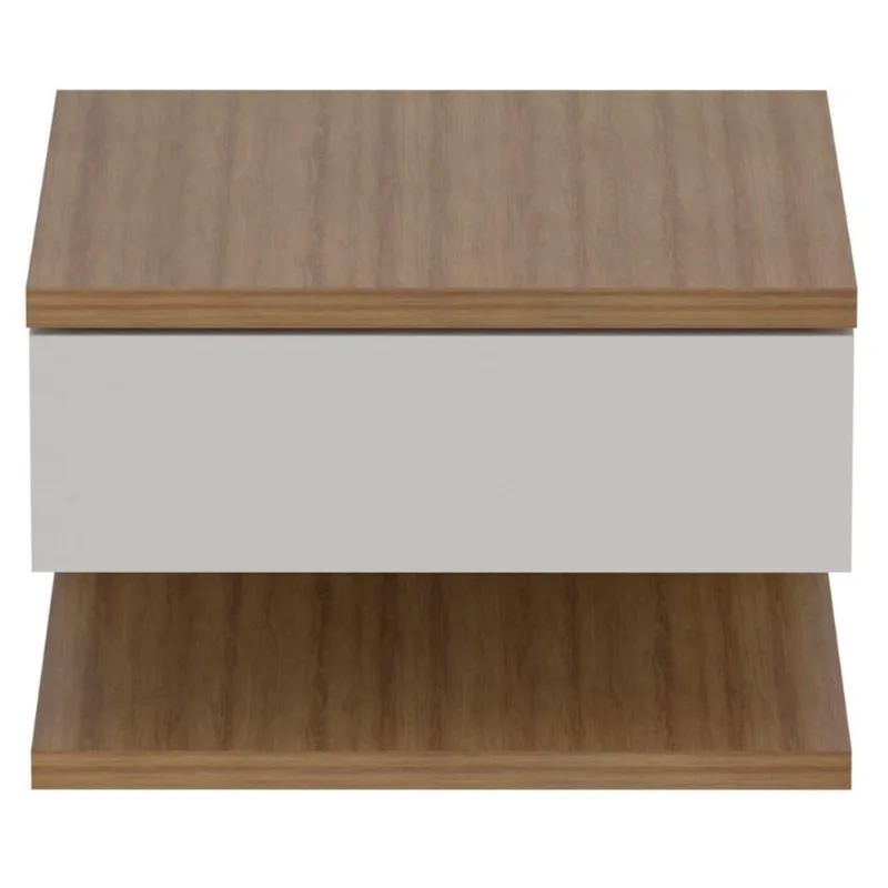 Mesa de noche 30x19 cm Roma natural/blanco Muebles 2020