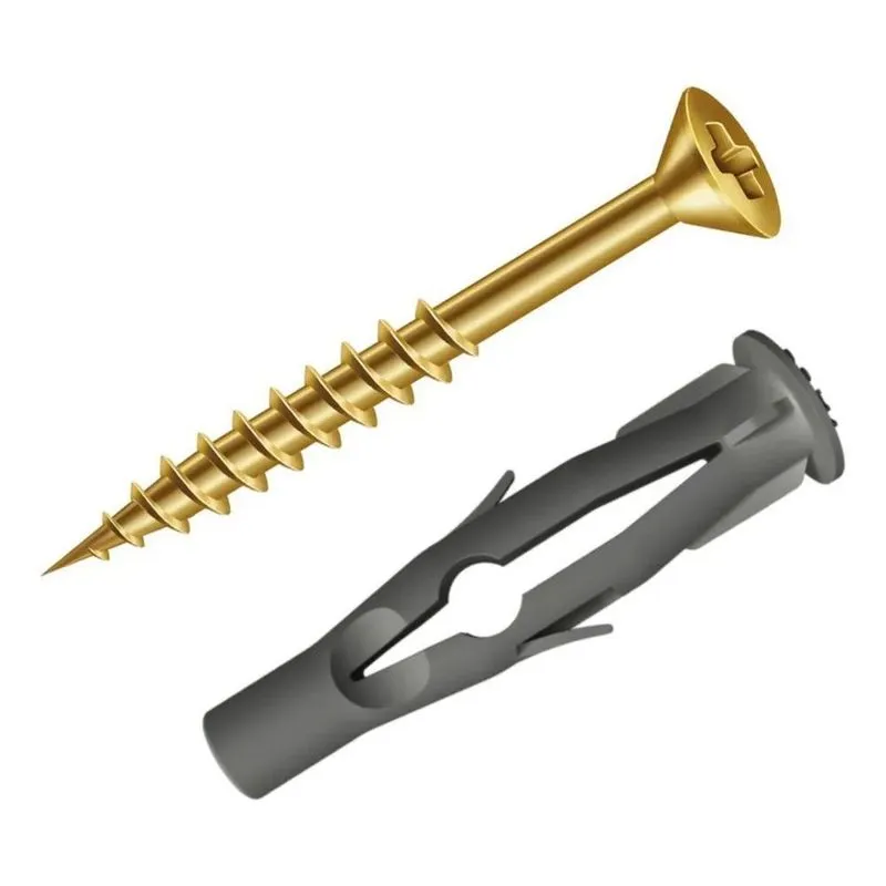Bucha 8mm Para Tijolo Bloco Parede Oca Com Parafuso 100 Pçs