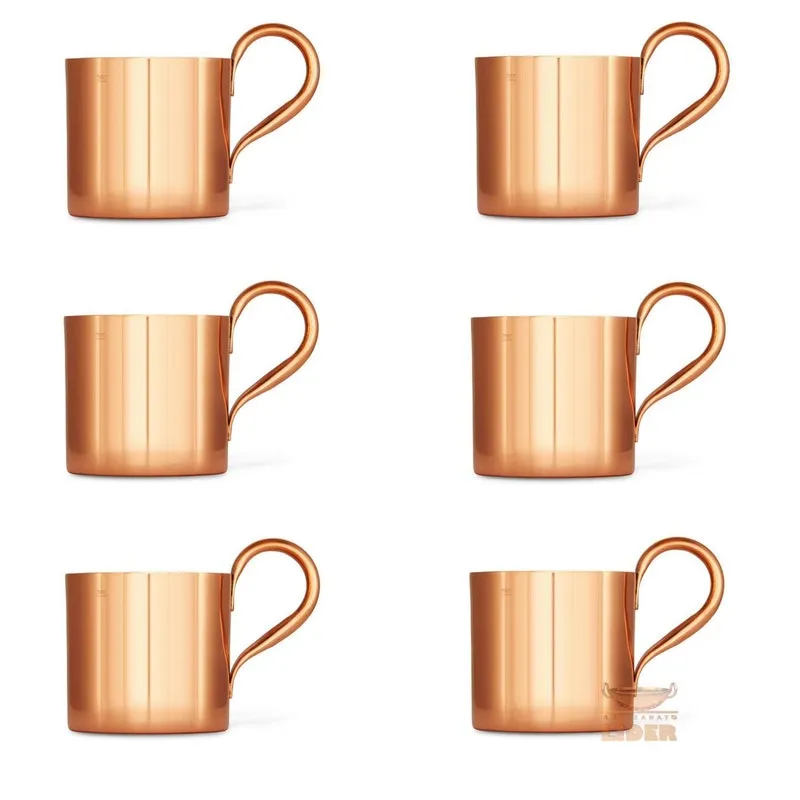Kit 6 Canecas Em Cobre Moscow Mule