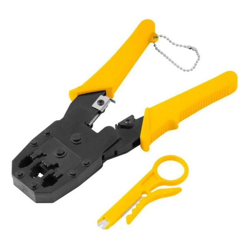 Alicate Crimpar Corte Cabo De Rede Rj11 Rj12 Rj45 Decapador
