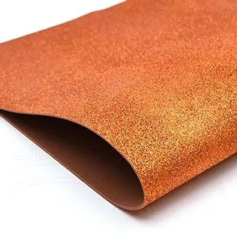 Placas De Eva Glitter Laranja 40x48cm - 5 Folhas