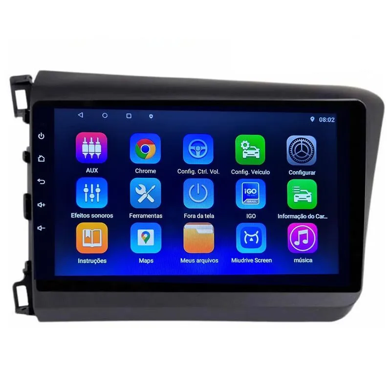 Multimidia Civic 12 13 14 Android 2gb Ram 32gb Rom Gps Bt