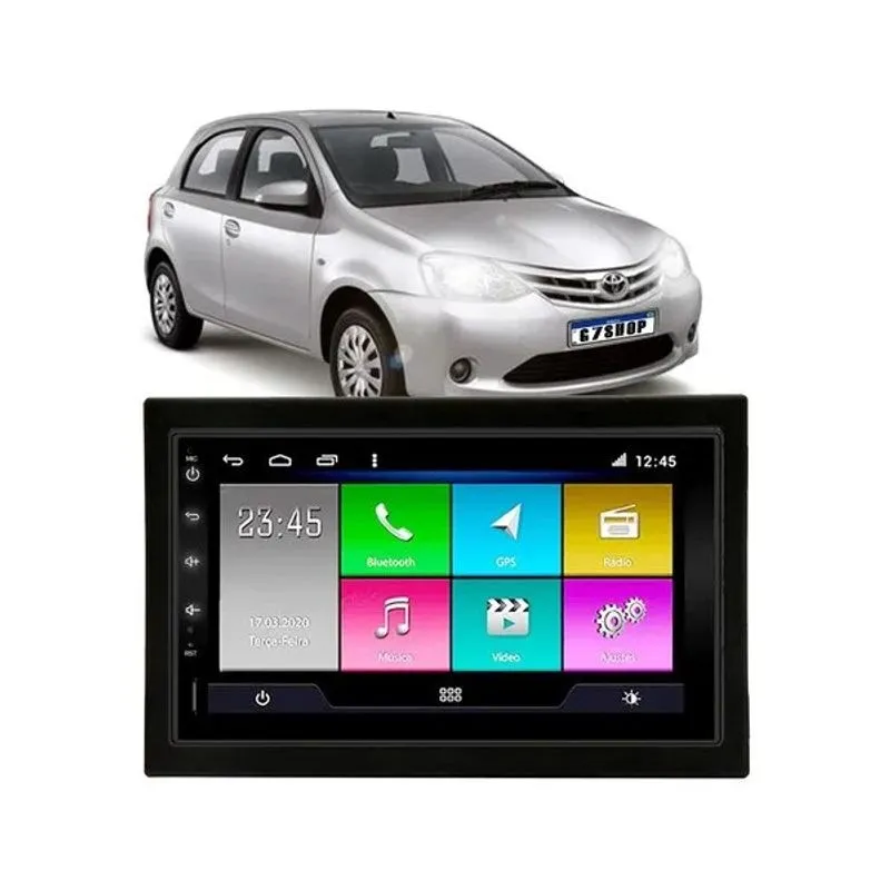 Multimídia Etios Tela 7'' Octacore Carplay Android Auto 4g