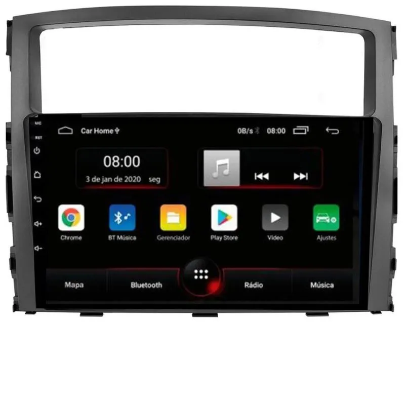 Multimidia Pajero Full 2008 + Android Gps Cam Ré Bluetooth