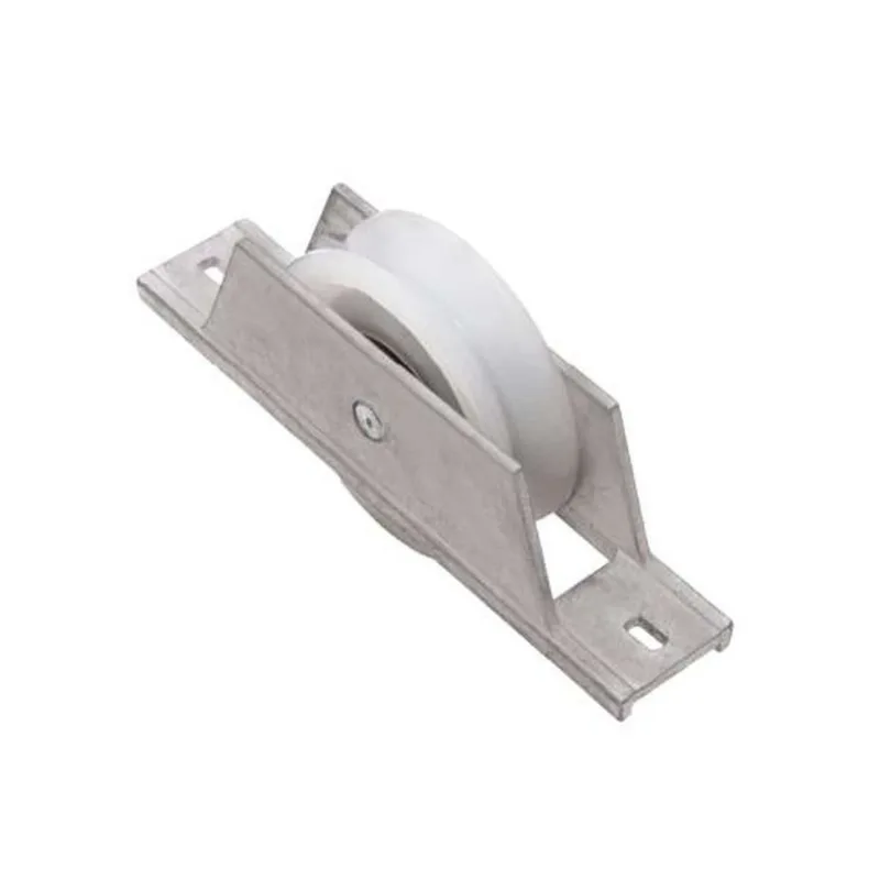 Roldana Nylon Branca Maciça 60(2 1/2") Tipo V para Cavalete de Alumínio