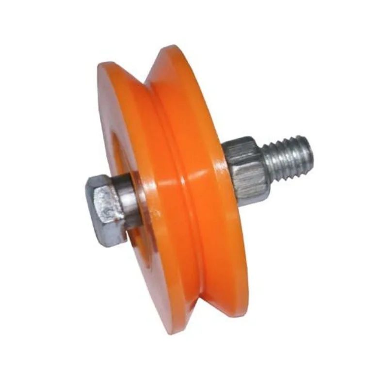Roldana Nylon Laranja Maciça 50(2") Tipo V para Parafuso - Ferrosul