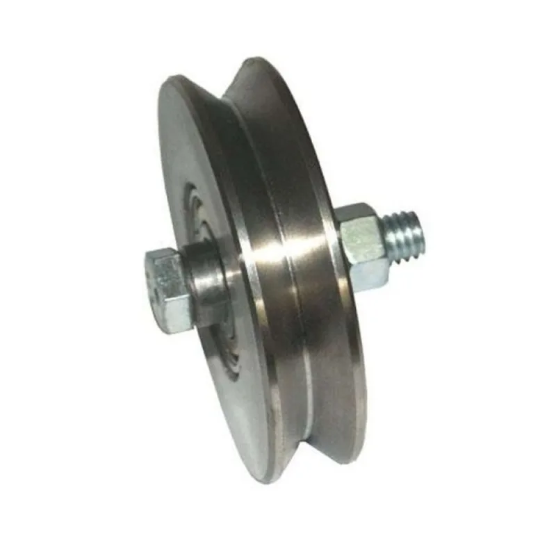 Roldana Ferro Maciça 75mm (3") Cantoneira V Parafuso - Uso em Portões
