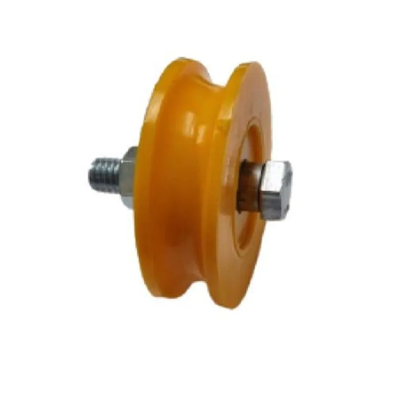 Roldana Nylon Laranja Maciça 75mm (3") Tipo U 1/2" - Ferrosul