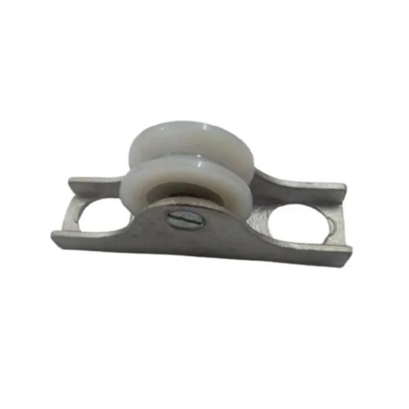 Roldana Nylon Branca Maciça 50(2") Tipo V para Suporte de Alumínio - Ferrosul