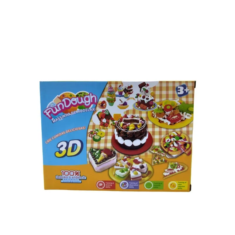 Kit Massinhas Com Acessórios Comidas Deliciosa 3D Kit Massinhas Com Acessórios Comidas Deliciosa 3D