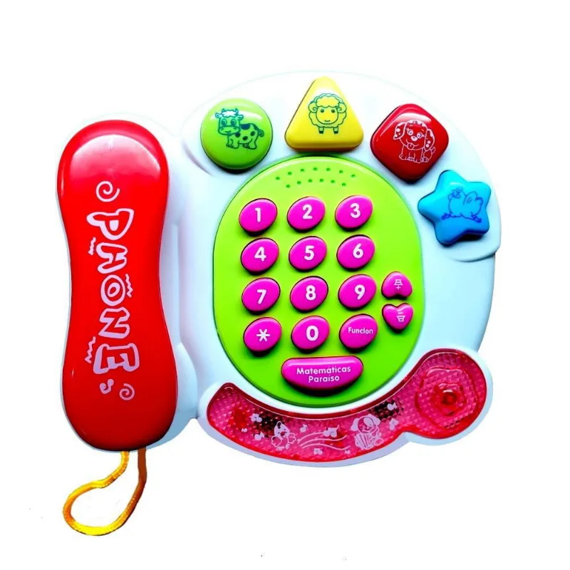 Telefone Musical Sons Luzes Bichos E Formas Geométricas