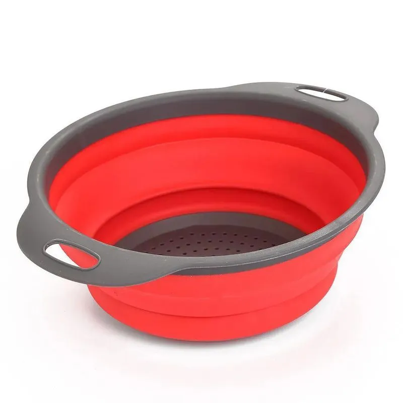 Escorredor Dobrável Retrátil Redondo Silicone 29cm