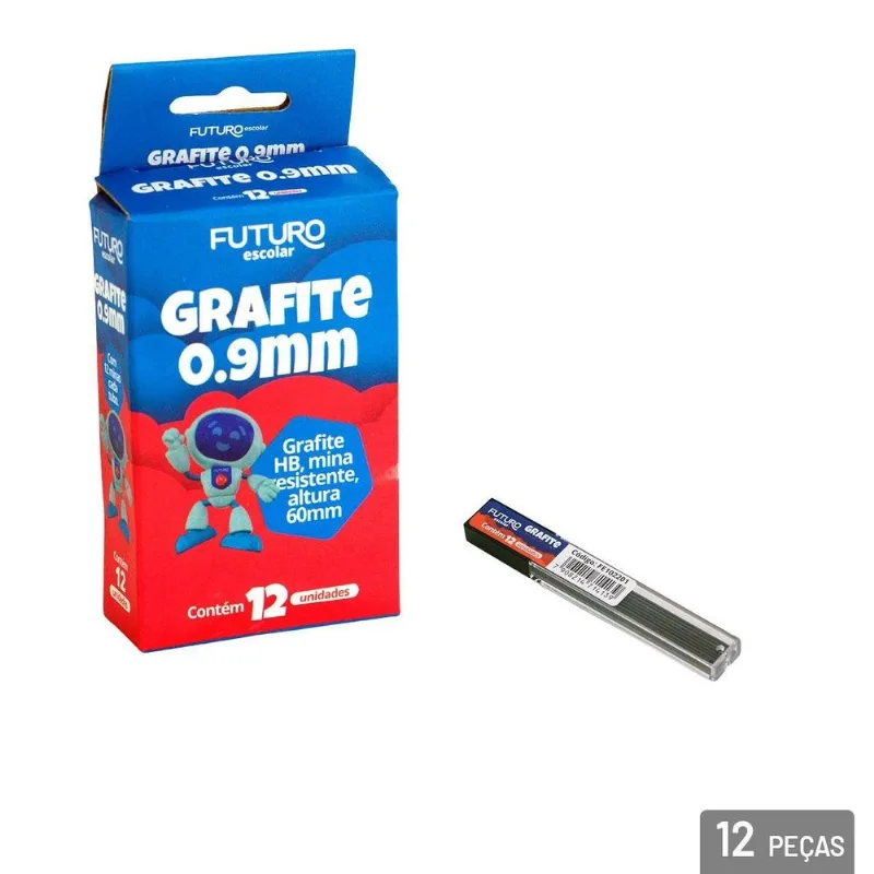 Grafite Para Lapiseira 0,9mm Hb Com 12 Tubos - Tudo Em Caixa