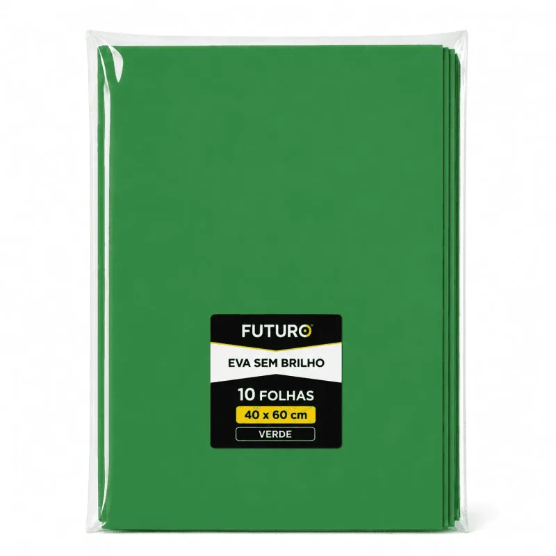 EVA Liso 40x60 Verde Pacote C/ 10 Fls - Futuro