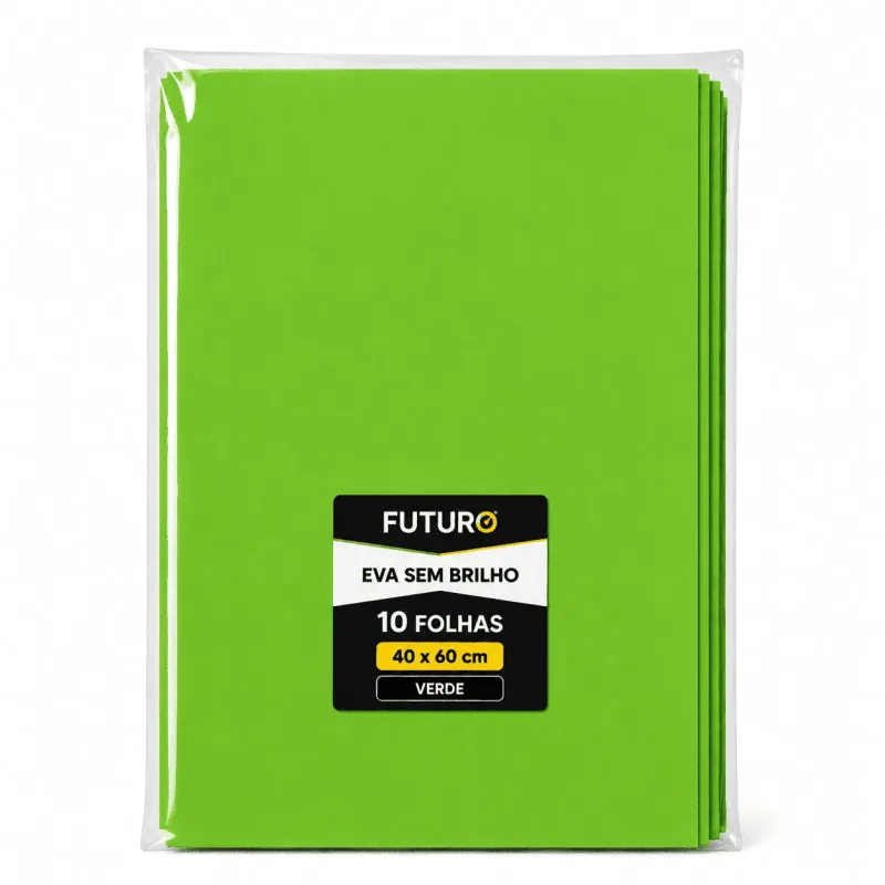 EVA Liso 40x60 Verde Claro Pacote C/ 10 Fls - Futuro