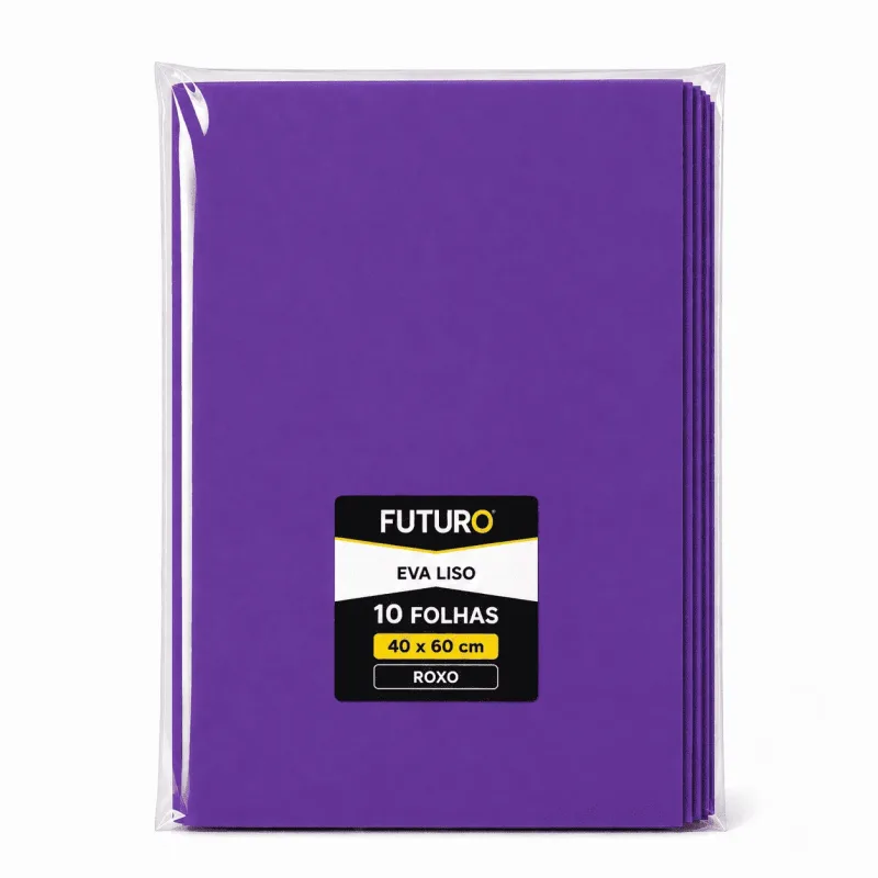 EVA Liso 40x60 Roxo Pacote C/ 10 Fls - Futuro