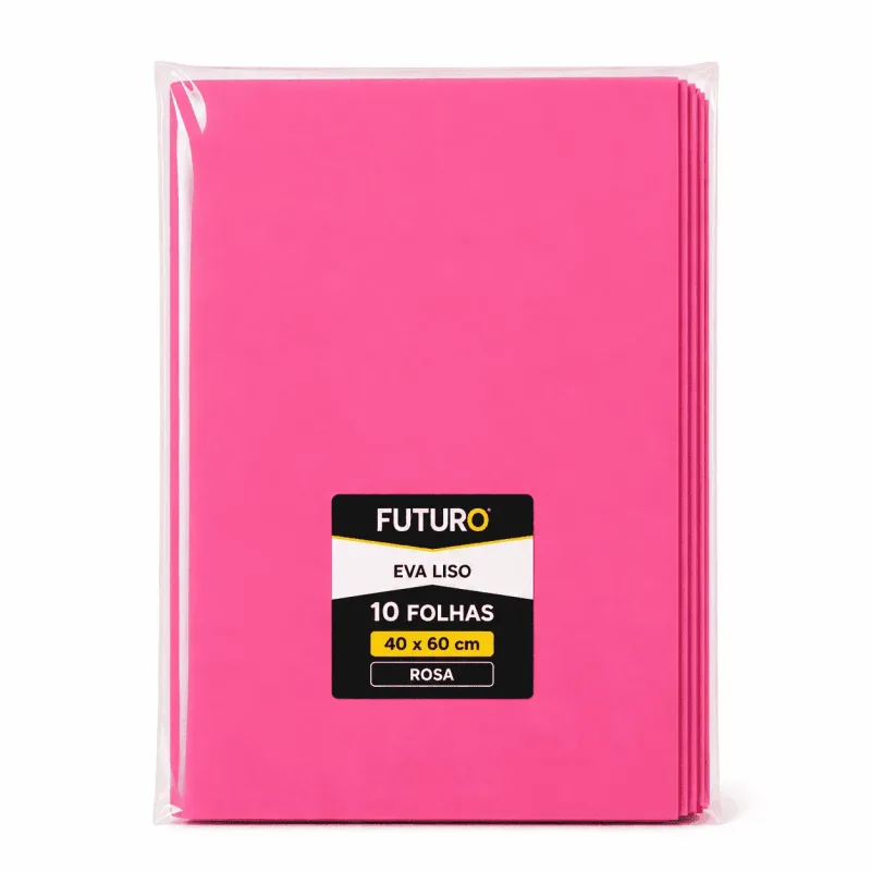 EVA Liso 40x60 Rosa Pacote C/ 10 Fls - Futuro