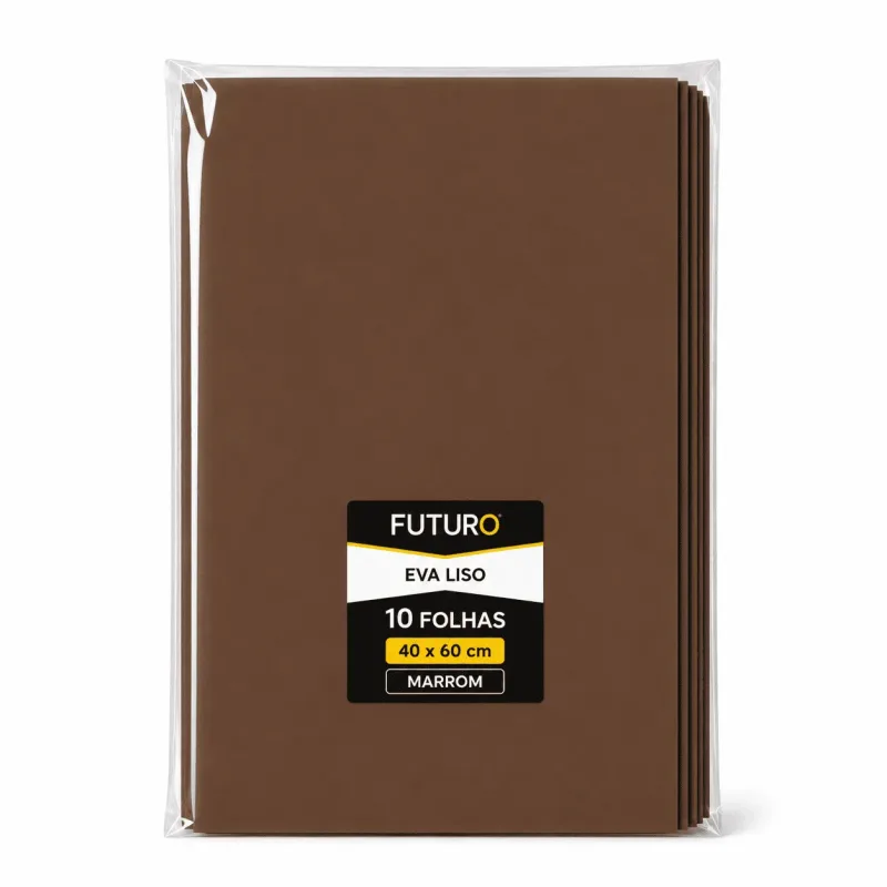 EVA Liso 40x60 Marrom Pacote C/ 10 Fls - Futuro