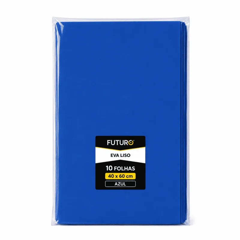 EVA Liso 40x60 Azul Escuro Pacote C/ 10 Fls - Futuro