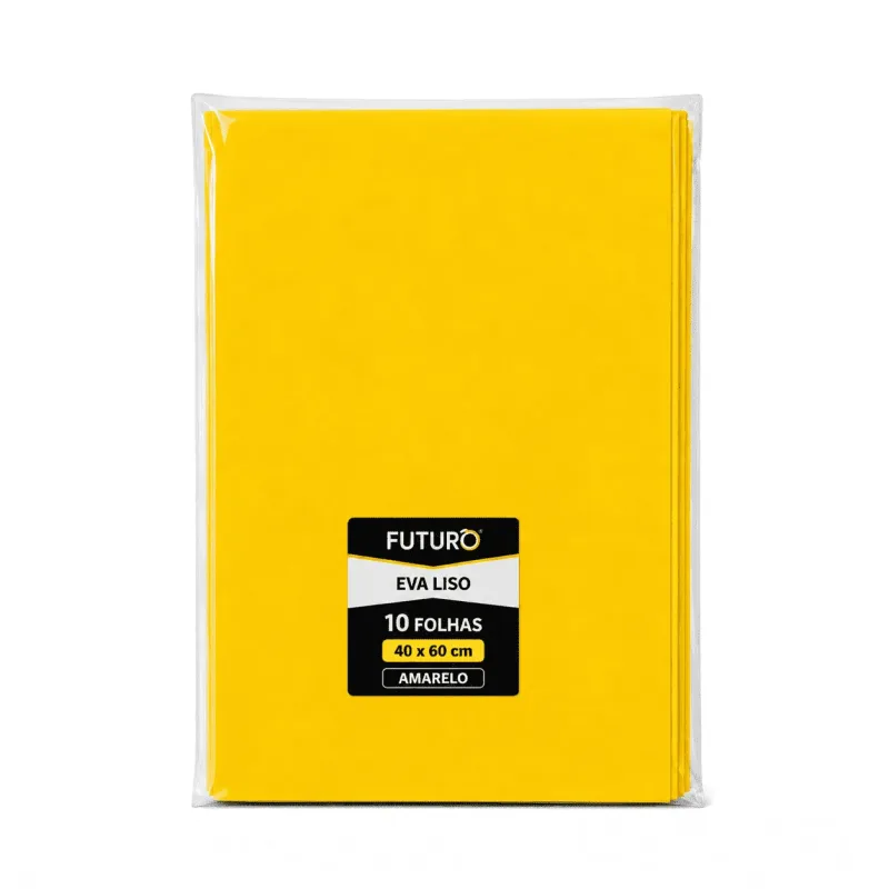 EVA Liso 40x60 Amarelo Pacote C/ 10 Fls - Futuro