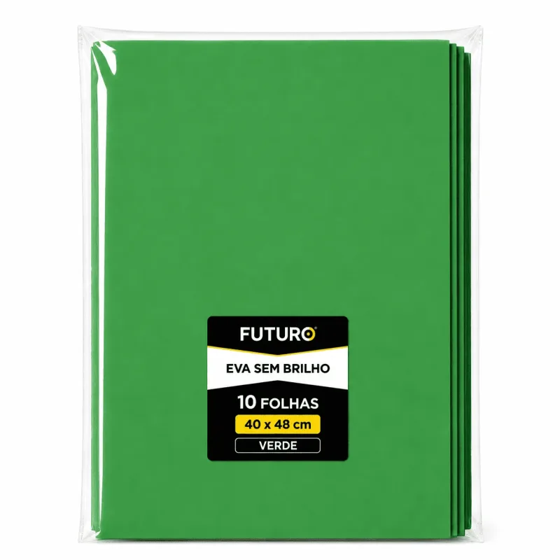 EVA Liso 40x48 Verde Pacote C/ 10 Fls - Futuro