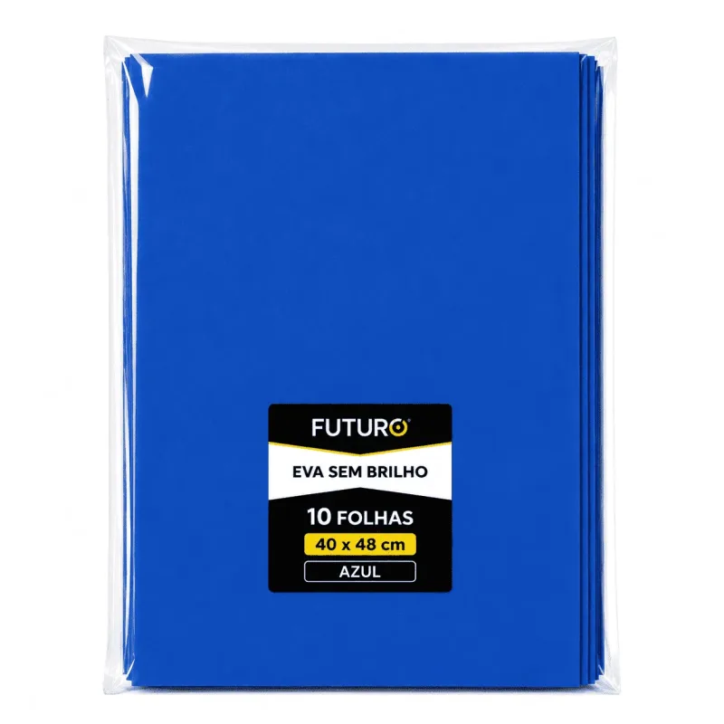 EVA Liso 40x48 Azul Escuro Pacote C/ 10 Fls - Futuro