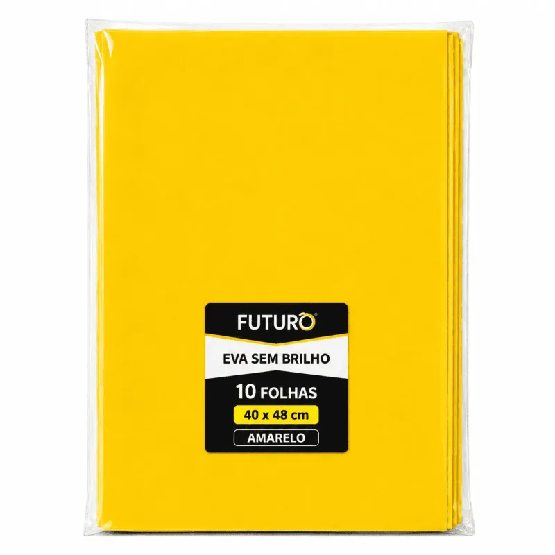 EVA Liso 40x48 Amarelo Pacote C/ 10 Fls - Futuro