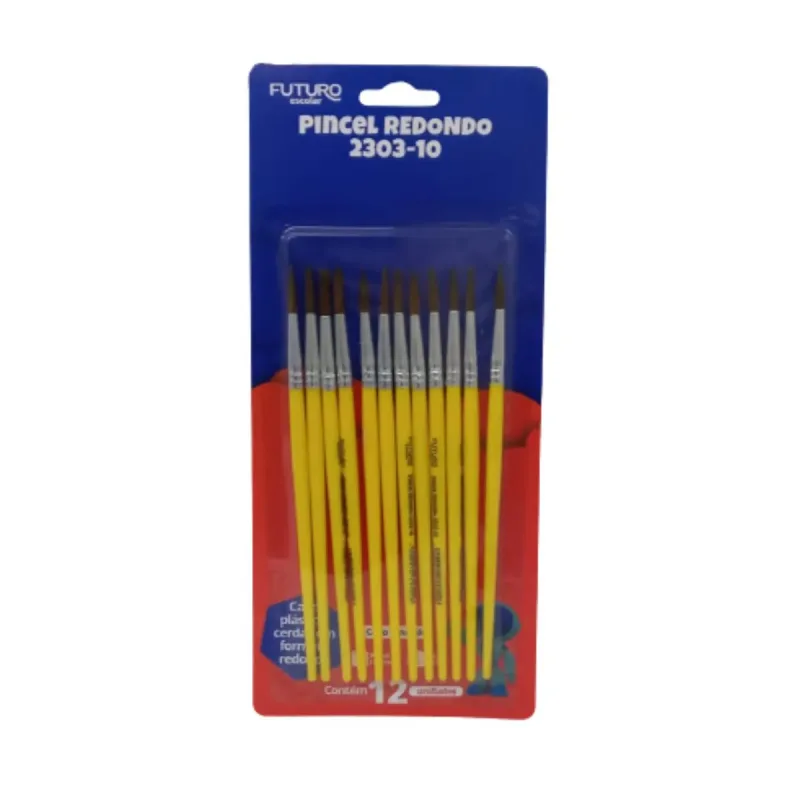 Pincel Redondo Futuro 2303-10 com 12 Unidades