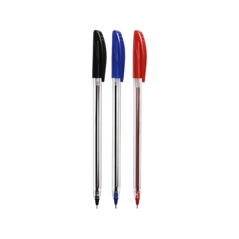 Caneta Esferografica Futuro 1.0mm Blister Azul Vermelha Preta com 3 Unidades