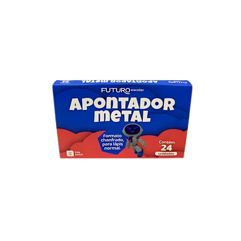Apontador Metal Futuro Chanfrado com 24 Unidades