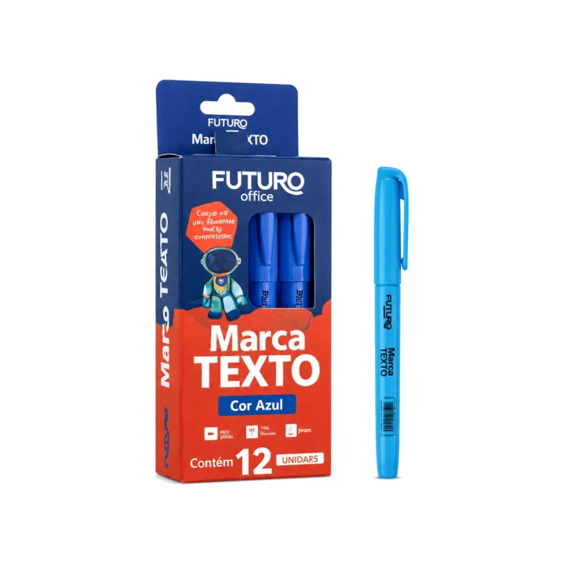 Marca Texto Azul - 12 Unds - Futuro