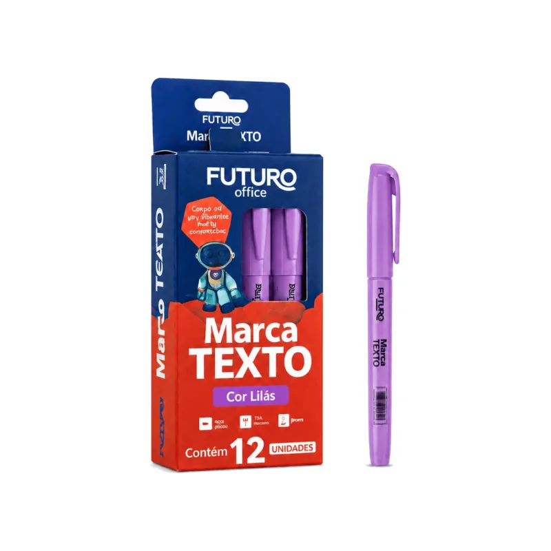 Marca Texto Lilás - 12 Unds - Futuro